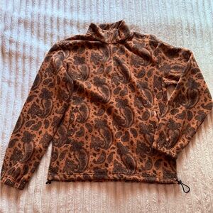 Paisley Print Quarter-Zip Pullover